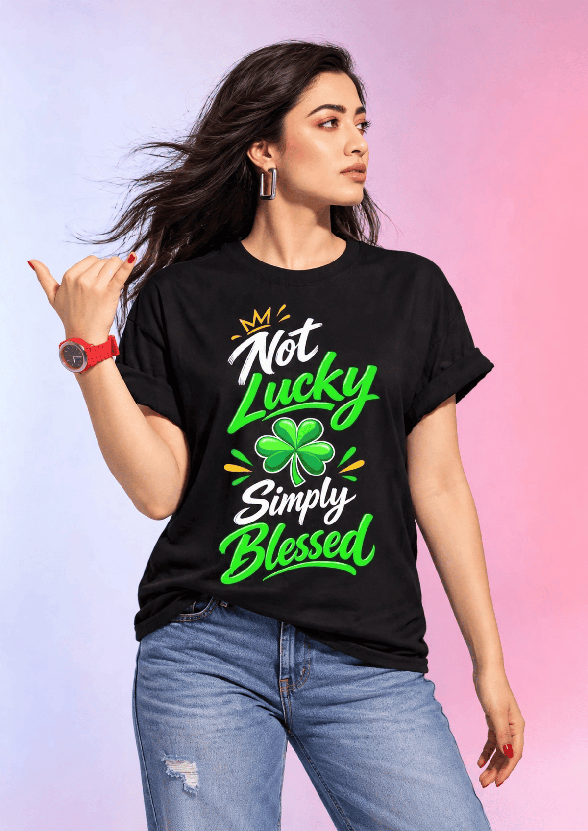 Not Lucky, Simply Blessed 🍀 | Women T-Shirt