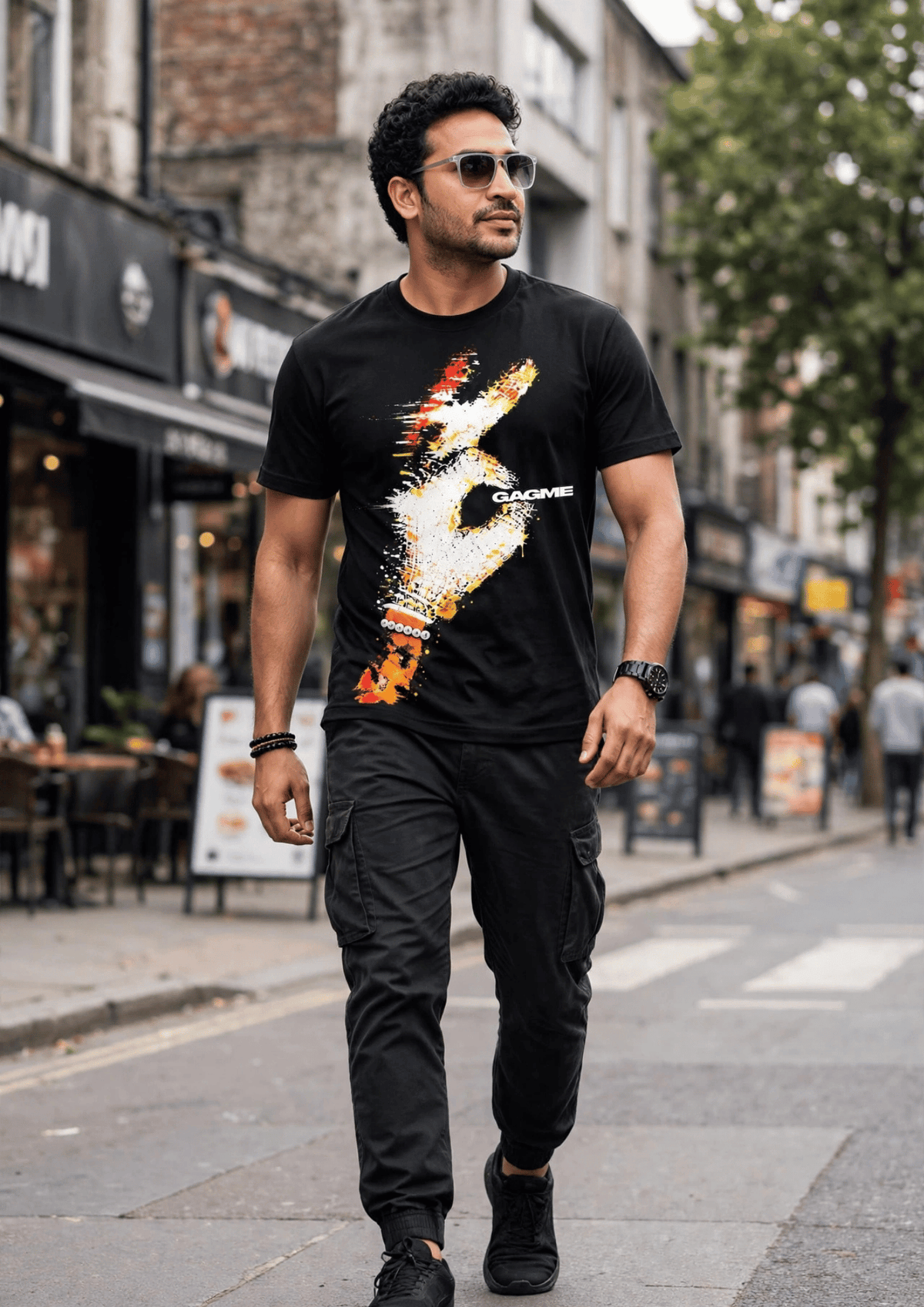 GAGME Graphic Printed T-Shirt for Men | Stylish Black T-Shirt