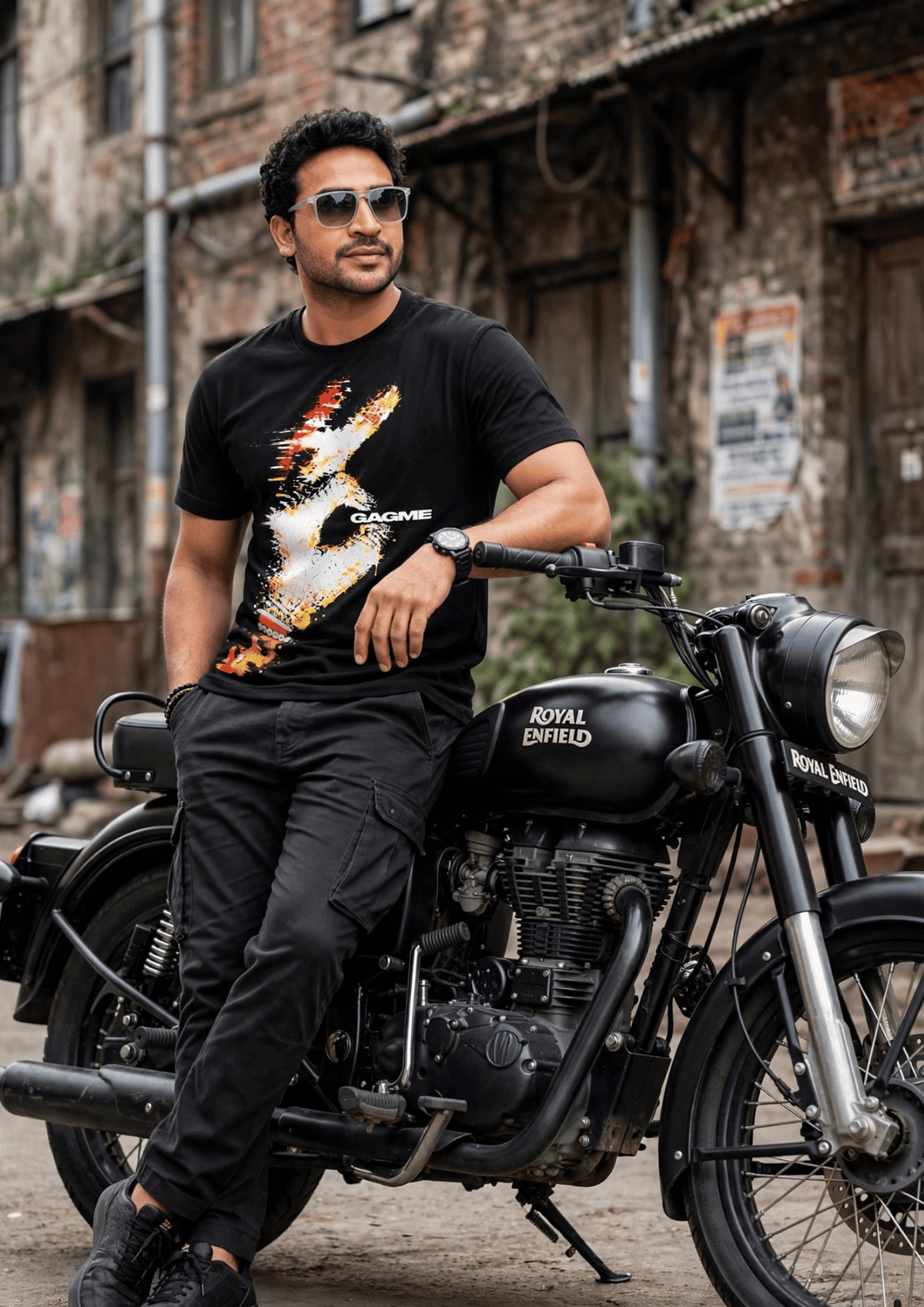 GAGME Graphic Printed T-Shirt for Men | Stylish Black T-Shirt