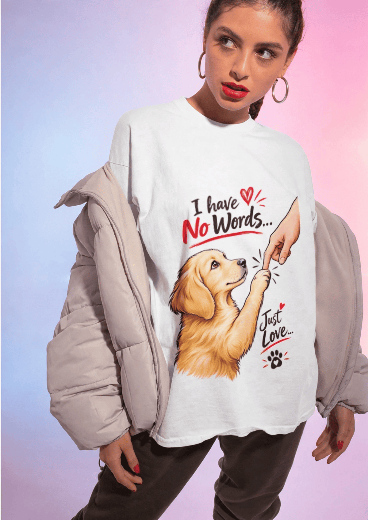 No Words Just Love T-Shirt | Cute Dog Lover T-Shirt