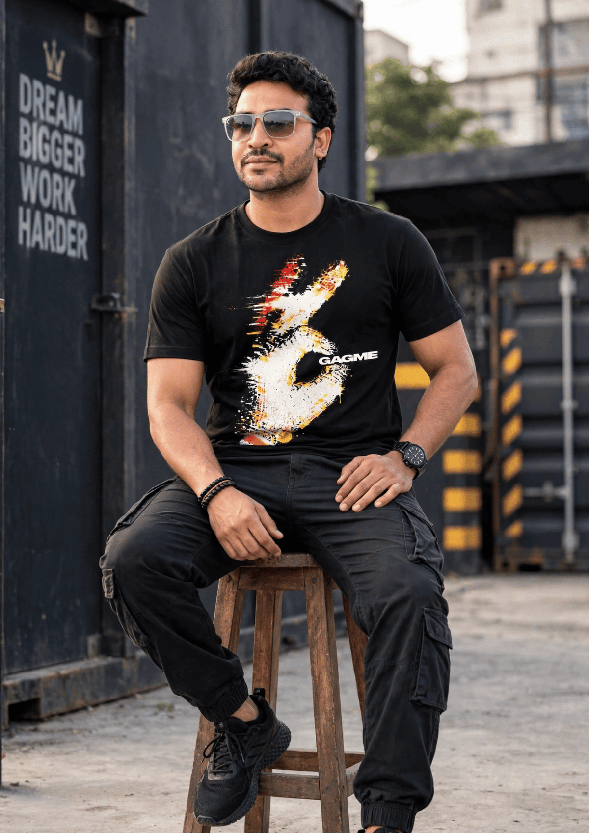 GAGME Graphic Printed T-Shirt for Men | Stylish Black T-Shirt