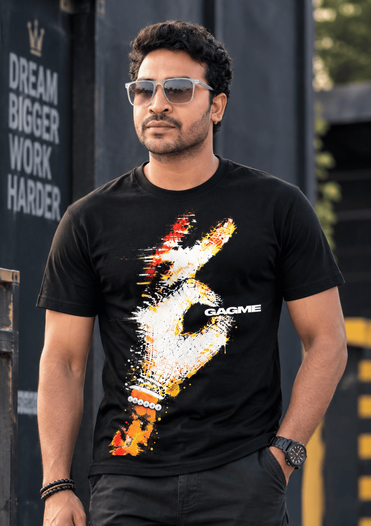 GAGME Graphic Printed T-Shirt for Men | Stylish Black T-Shirt