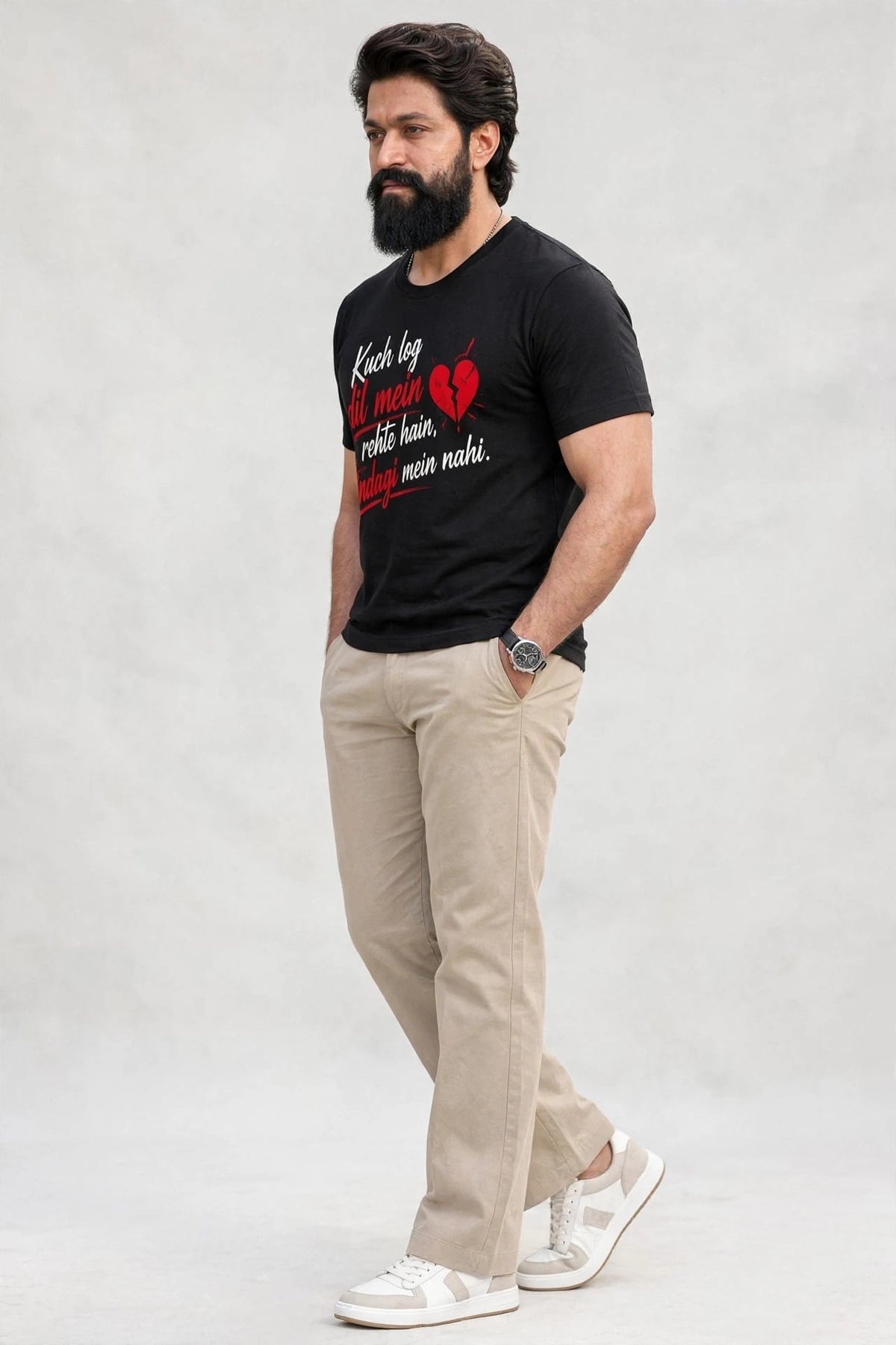 “Kuch Log Dil Mein Rehte Hain” | Stylish Regular Fit T-Shirt